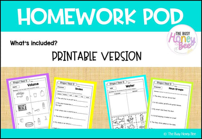 Stage 1 Year B Homework/Learning Pods Ultimate Mega Bundle - Homework | Casual Teaching