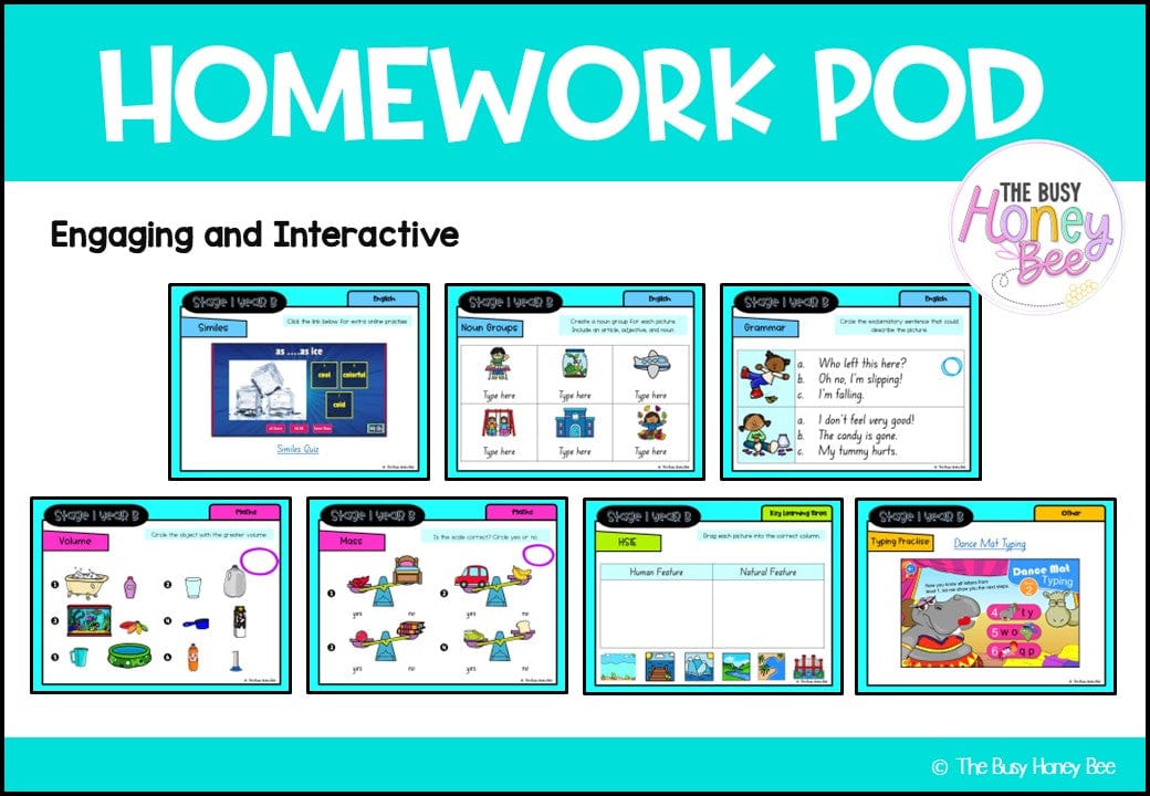 Stage 1 Year B Homework/Learning Pods Ultimate Mega Bundle - Homework | Casual Teaching