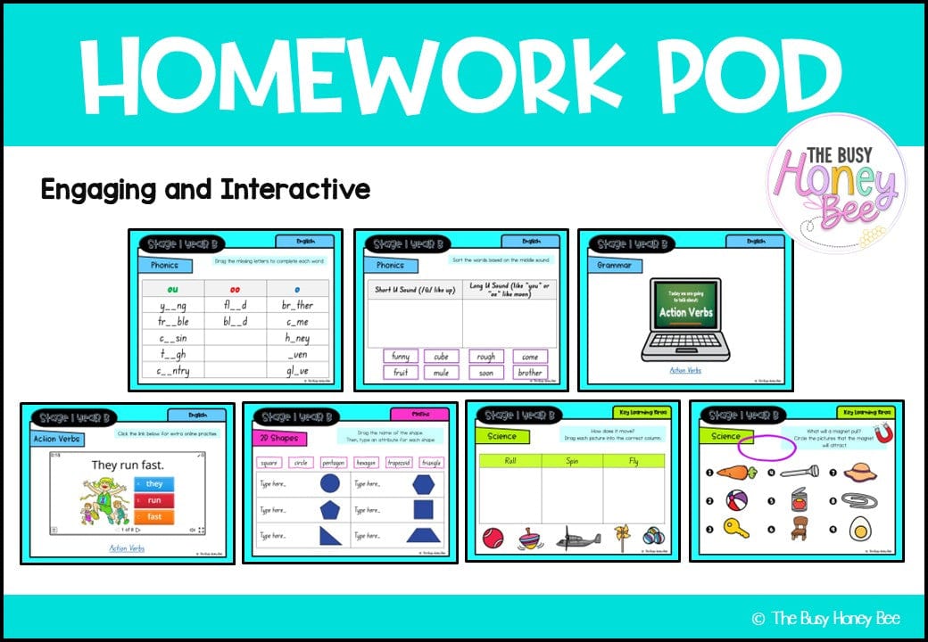 Stage 1 Year B Homework/Learning Pods Ultimate Mega Bundle - Homework | Casual Teaching