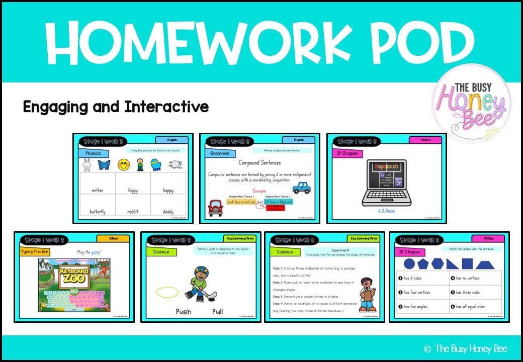 Stage 1 Year B Homework/Learning Pods Ultimate Mega Bundle - Homework | Casual Teaching