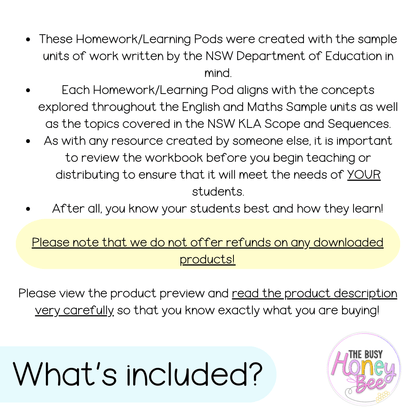 Stage 1 Year B Homework/Learning Pods Ultimate Mega Bundle - Homework | Casual Teaching