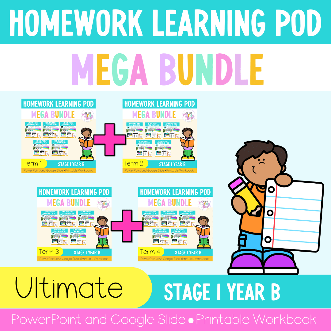 Stage 1 Year B Homework/Learning Pods Ultimate Mega Bundle - Homework | Casual Teaching