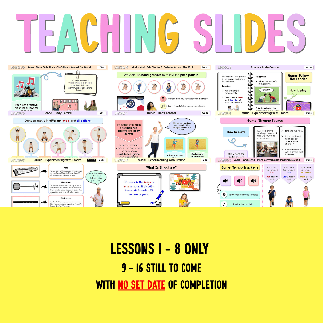Stage 1 Year B NSW Creative Arts Sample Unit 5 Teaching Pack - Teaching Bundle