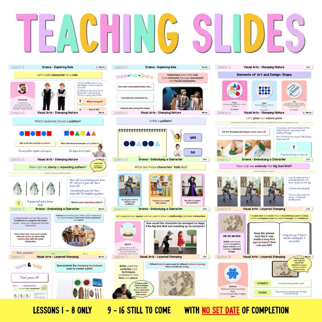 Stage 1 Year B NSW Creative Arts Sample Unit 7 Teaching Pack - Teaching Bundle