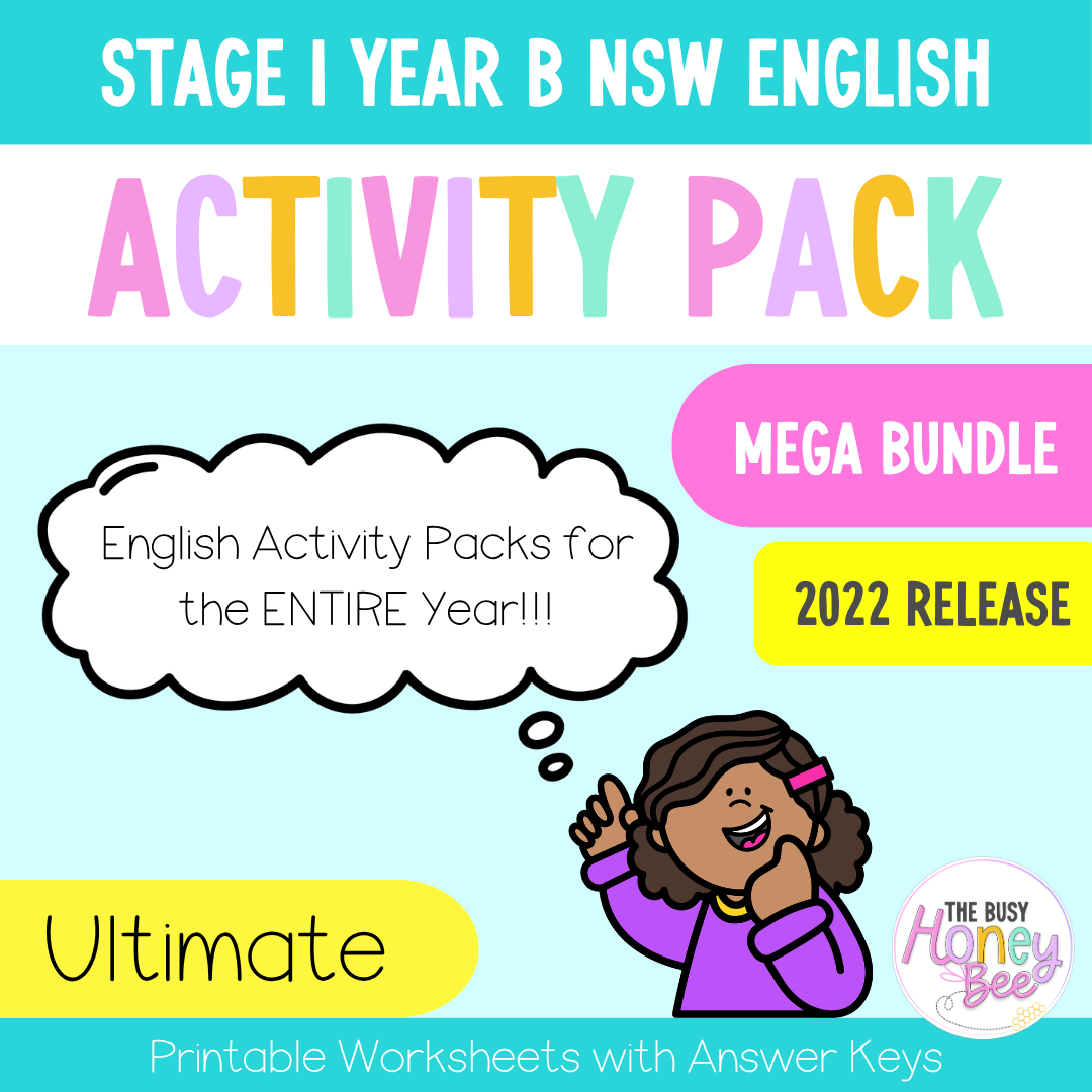 Stage 1 Year B NSW English Activity Pack ULTIMATE Mega Bundle 2022 - Activity Pack