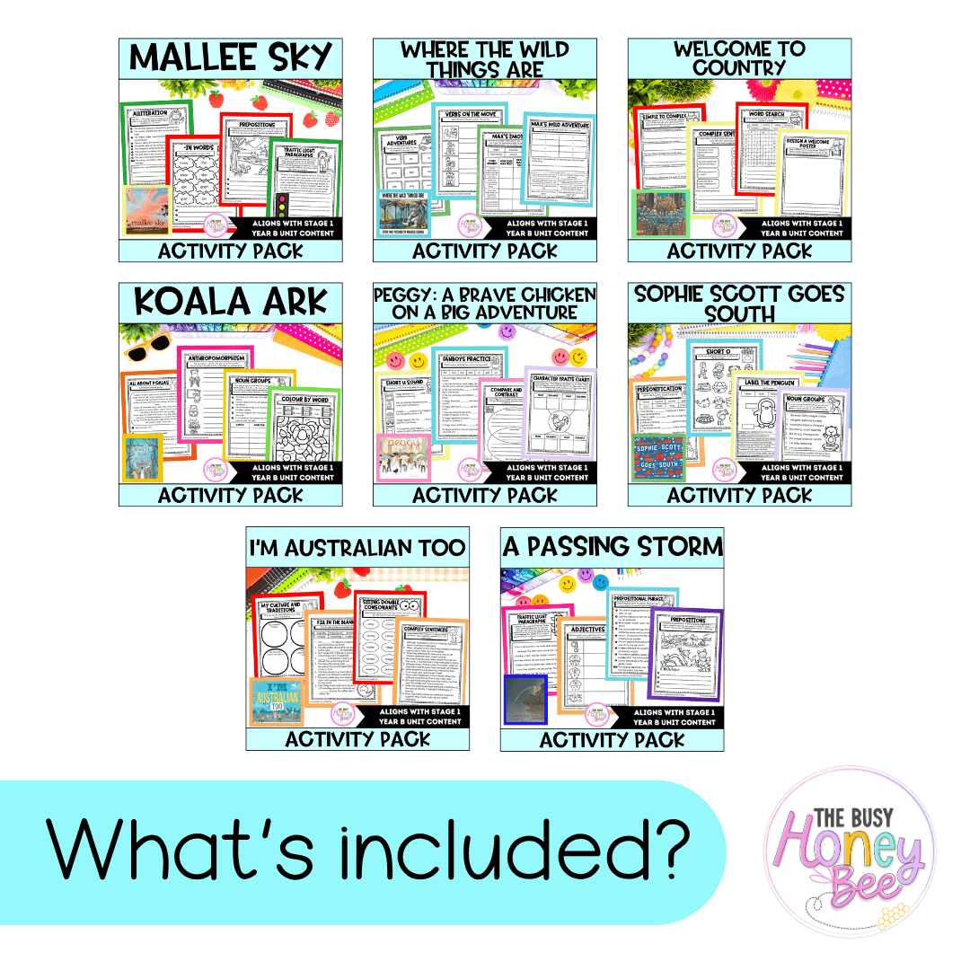 Stage 1 Year B NSW English Activity Pack ULTIMATE Mega Bundle 2022 - Activity Pack