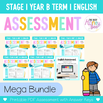 Stage 1 Year B NSW English Assessment Term 1 Mega Bundle - Assessment