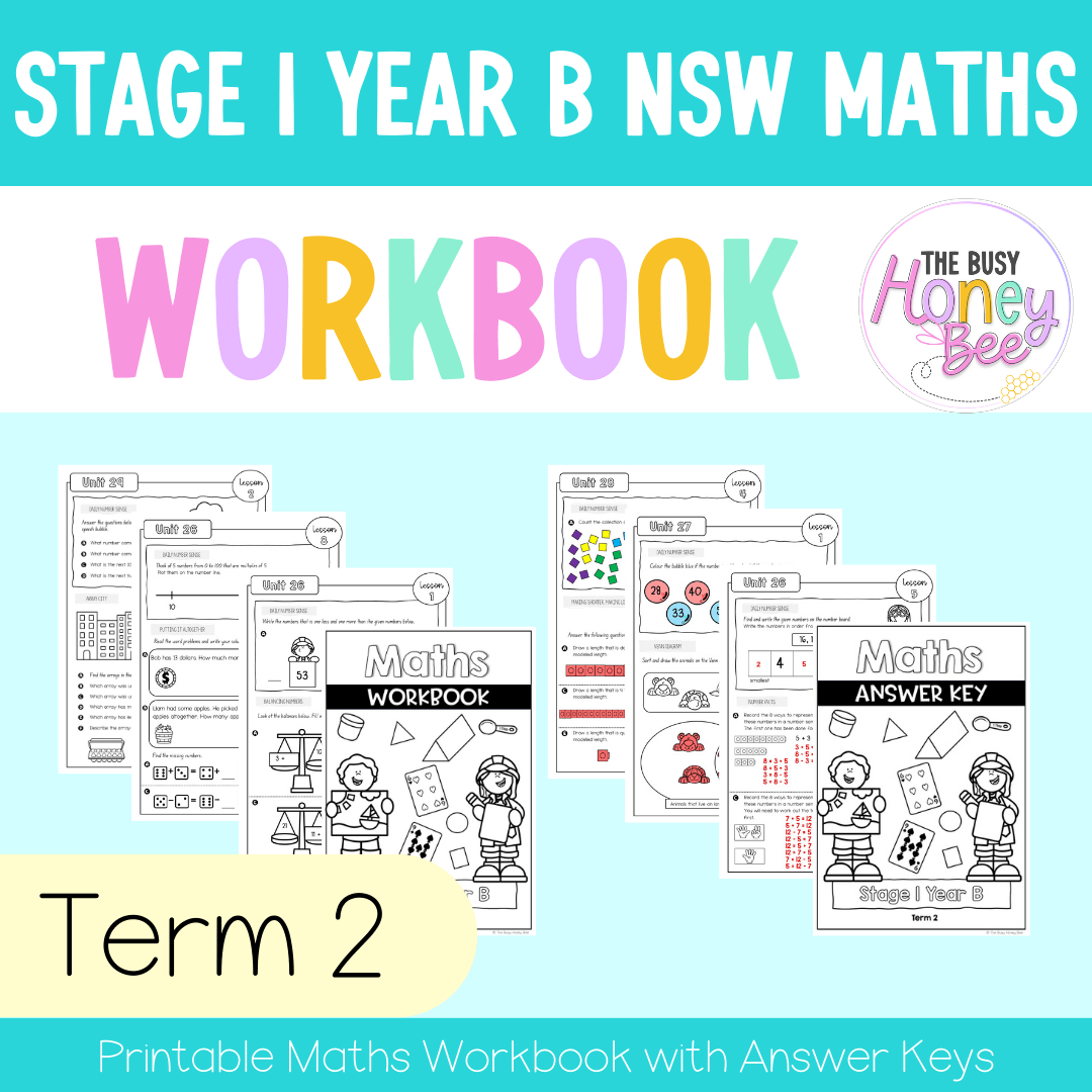 Stage 1 Year B NSW Maths Workbook Term 2 - Workbook | Worksheets