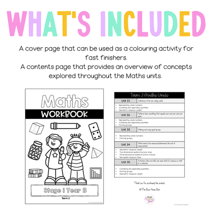 Stage 1 Year B NSW Maths Workbook Term 3 - Workbook | Worksheets