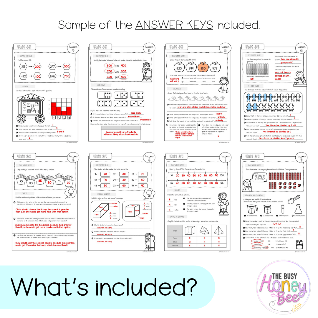 Stage 1 Year B NSW Maths Workbook Term 4 - Workbook | Worksheets