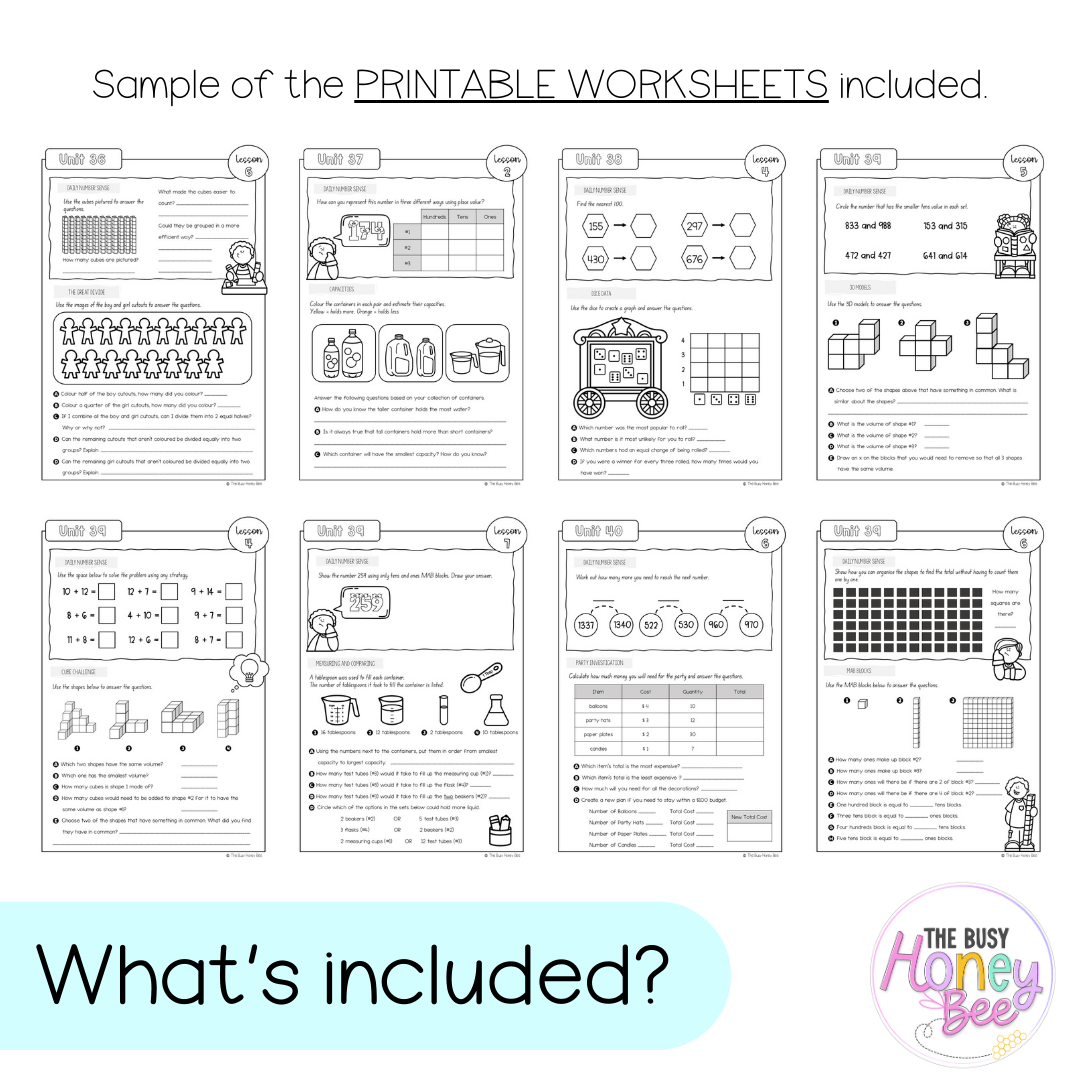 Stage 1 Year B NSW Maths Workbook Term 4 - Workbook | Worksheets