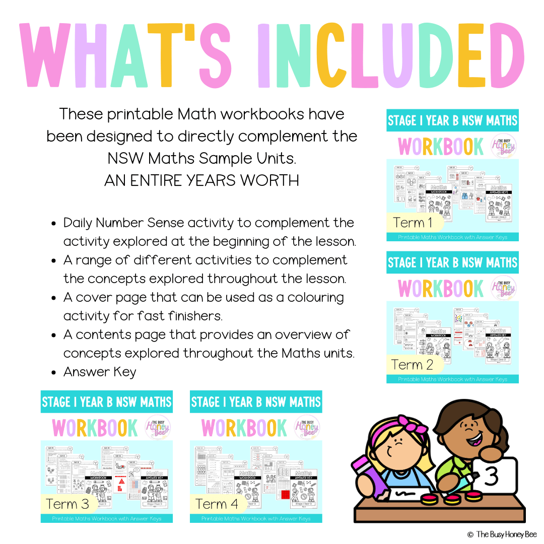 Stage 1 Year B NSW Maths Workbook ULTIMATE Mega Bundle - Workbook | Worksheets