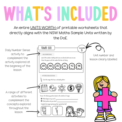 Stage 1 Year B NSW Maths Worksheets Unit 22 - Workbook | Worksheets