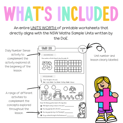 Stage 1 Year B NSW Maths Worksheets Unit 23 - Workbook | Worksheets