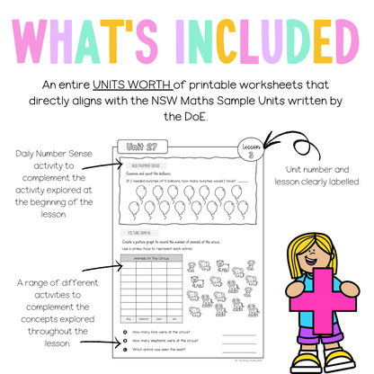 Stage 1 Year B NSW Maths Worksheets Unit 27 - Workbook | Worksheets