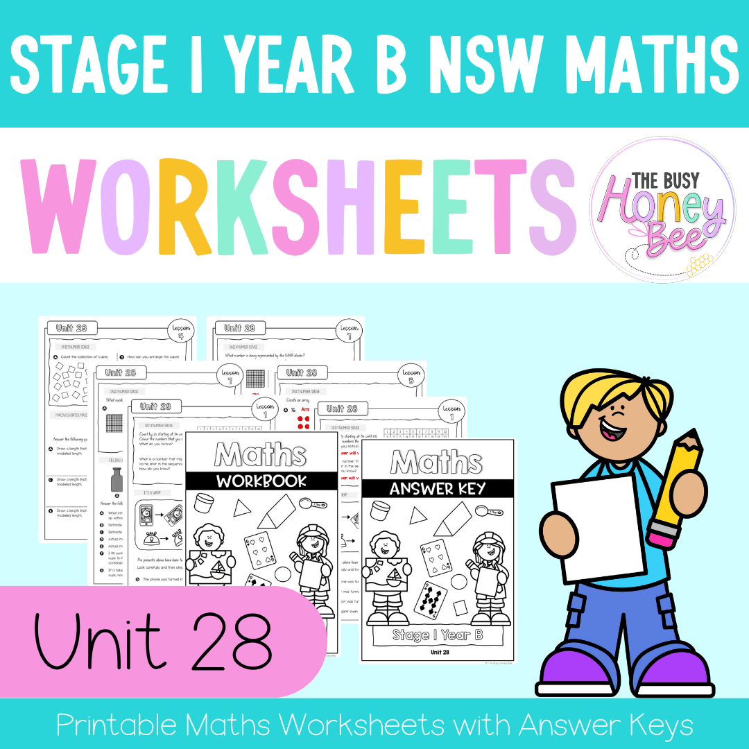 Stage 1 Year B NSW Maths Worksheets Unit 28 - Workbook | Worksheets