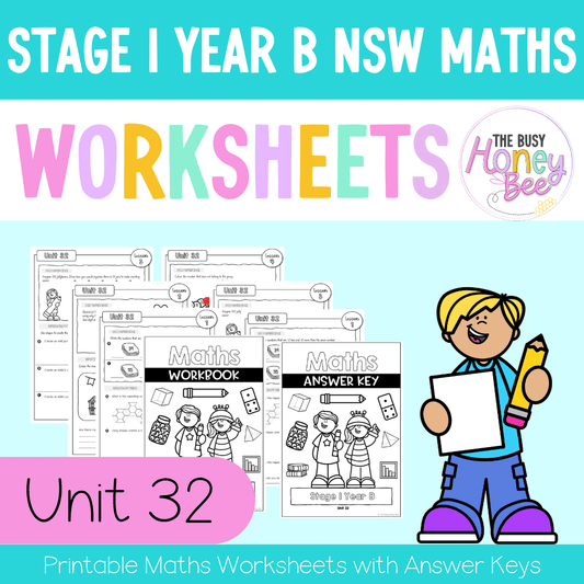 Stage 1 Year B NSW Maths Worksheets Unit 32 - Workbook | Worksheets