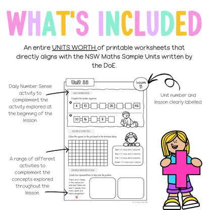 Stage 1 Year B NSW Maths Worksheets Unit 33 - Workbook | Worksheets