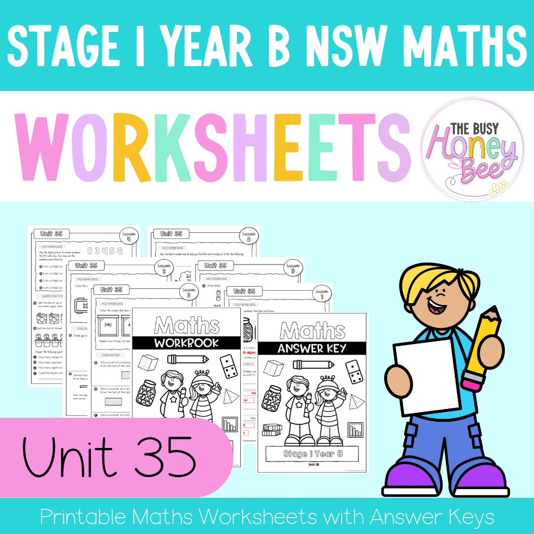 Stage 1 Year B NSW Maths Worksheets Unit 35 - Workbook | Worksheets