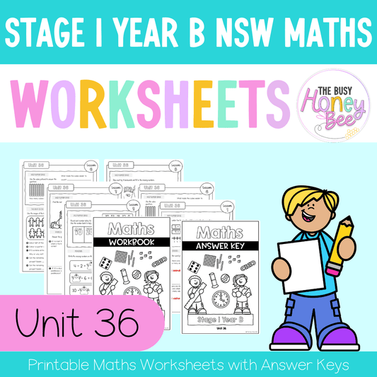 Stage 1 Year B NSW Maths Worksheets Unit 36 - Workbook | Worksheets
