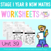 Stage 1 Year B NSW Maths Worksheets Unit 39 - Workbook | Worksheets