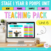 Stage 1 Year B NSW PDHPE Sample Unit 6 Teaching Pack - Teaching Bundle
