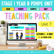 Stage 1 Year B NSW PDHPE Sample Unit 7 Teaching Pack - Teaching Bundle
