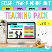 Stage 1 Year B NSW PDHPE Sample Unit 7 Teaching Pack - Teaching Bundle