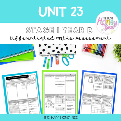 Stage 1 Year B Term 1 Differentiated Maths Assessment Bundle - Assessment