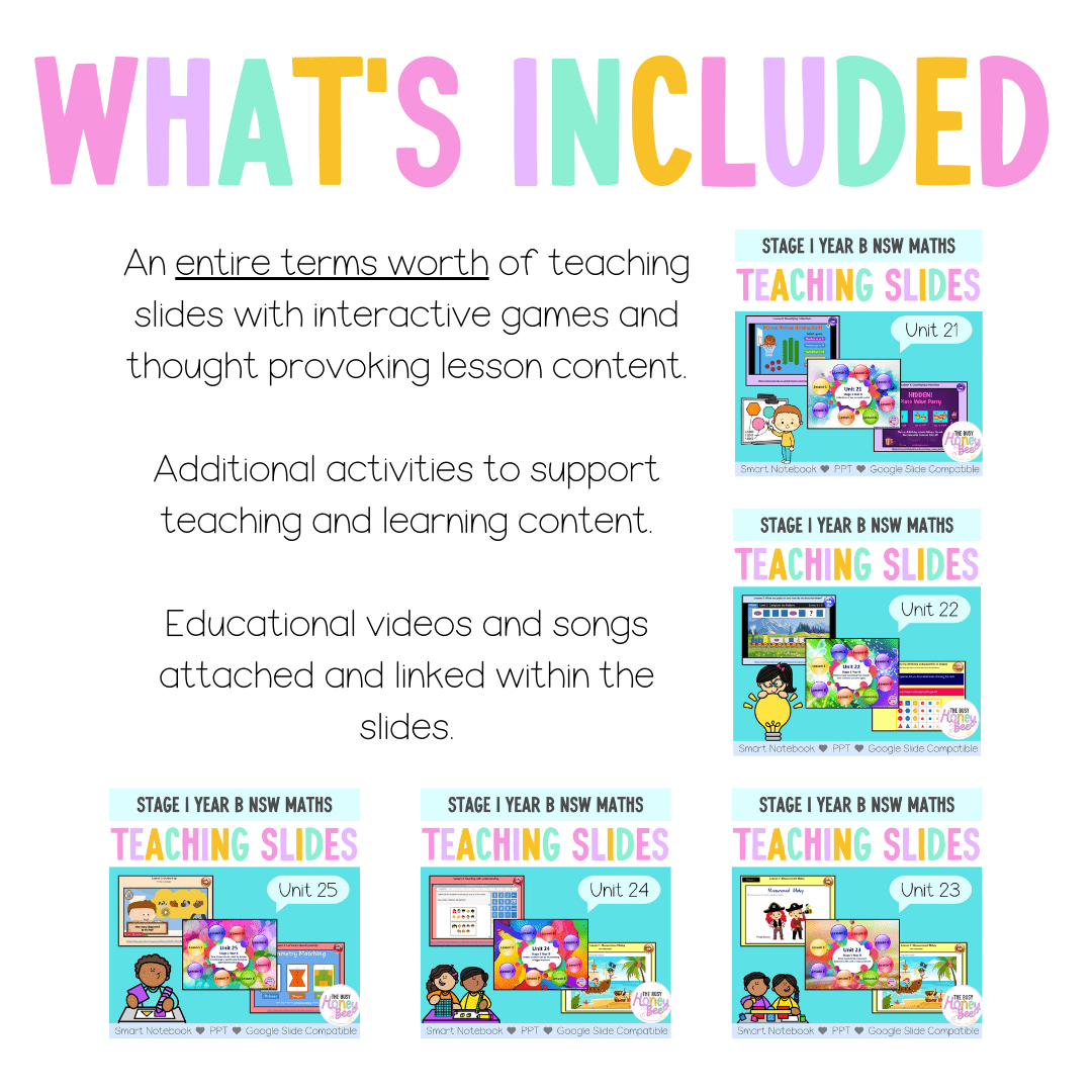 Stage 1 Year B Term 1 Maths Teaching Slides Mega Bundle - Teaching Slides
