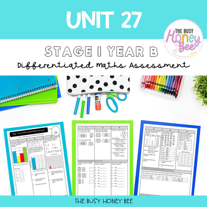 Stage 1 Year B Term 2 Differentiated Maths Assessment Bundle -