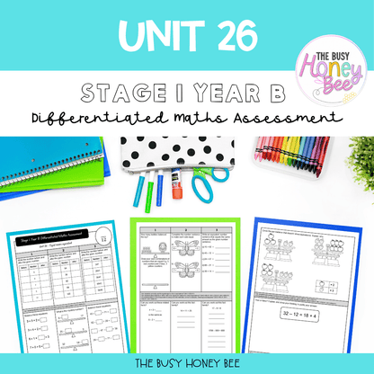 Stage 1 Year B Term 2 Differentiated Maths Assessment Bundle -