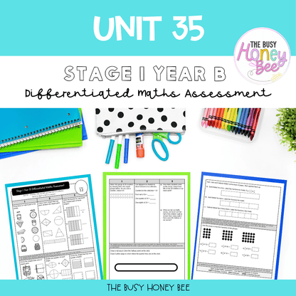 Stage 1 Year B Term 3 Differentiated Maths Assessment Bundle - Assessment