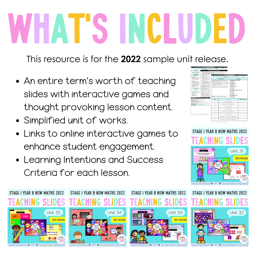 Stage 1 Year B Term 3 Maths Teaching Slides Mega Bundle 2022 - Teaching Slides