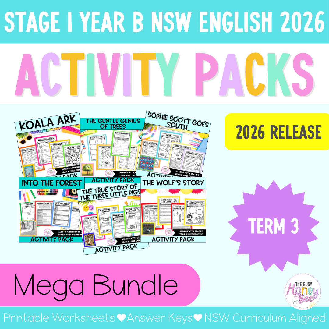 Stage 1 Year B Term 3 NSW English Activity Packs Mega Bundle 2026 - Activity Pack