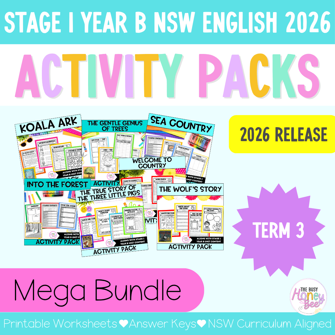 Stage 1 Year B Term 3 NSW English Activity Packs Mega Bundle 2026 - Activity Pack