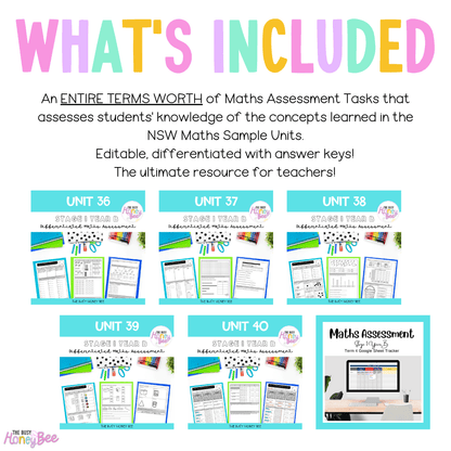 Stage 1 Year B Term 4 Differentiated Maths Assessment Bundle - Assessment