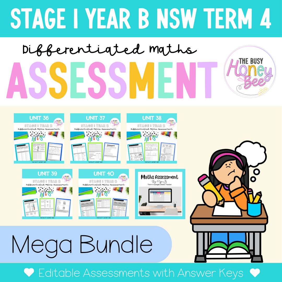 Stage 1 Year B Term 4 Differentiated Maths Assessment Bundle - Assessment