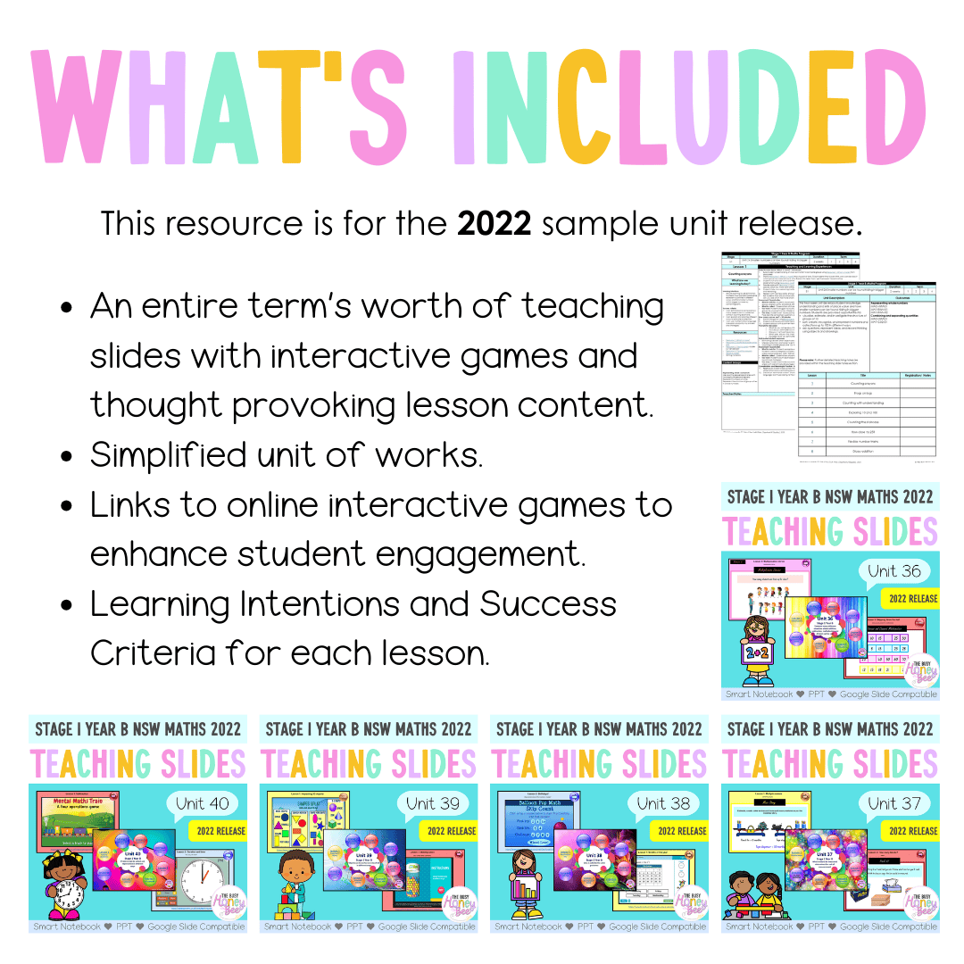Stage 1 Year B Term 4 Maths Teaching Slides Mega Bundle 2022 - Teaching Slides