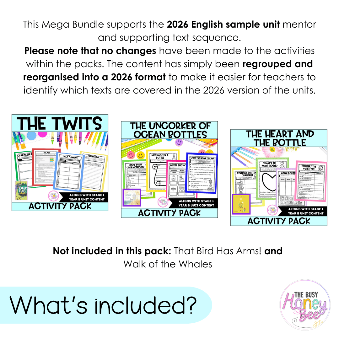 Stage 1 Year B Term 4 NSW English Activity Packs Mega Bundle 2026 - Activity Pack