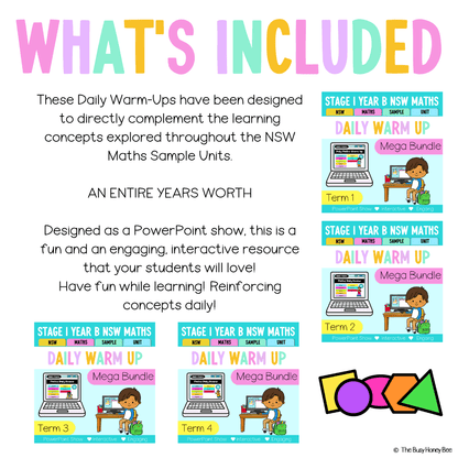 Stage 1 Year B Ultimate Australian | NSW Maths Daily Review | Warm-Up Mega Bundle - Warm Up | Revision