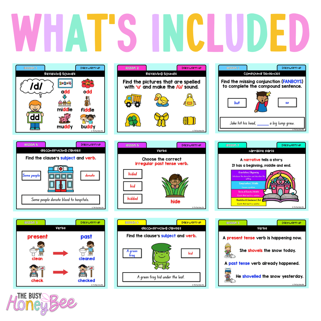Stage 1 Year B Ultimate English Australian | NSW English Daily Review | Warm-Up Mega Bundle - Warm Up | Revision