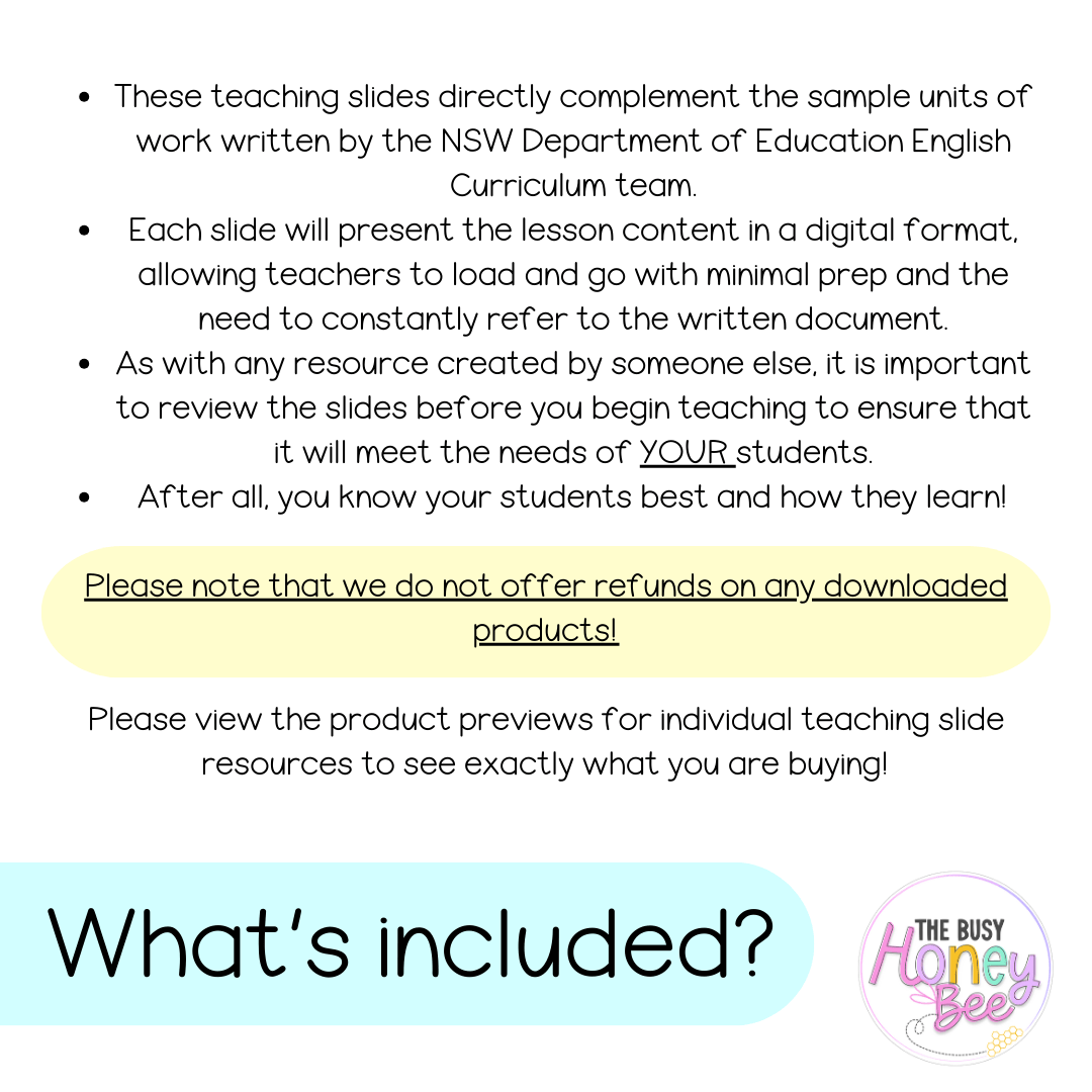 Stage 1 Year B Ultimate English Teaching Slides Mega Bundle - Teaching Slides