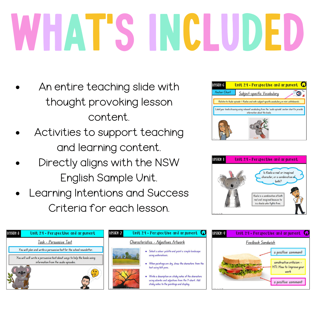 Stage 1 Year B Unit 24 NSW Perspective and Argument English Teaching Slides - Teaching Slides
