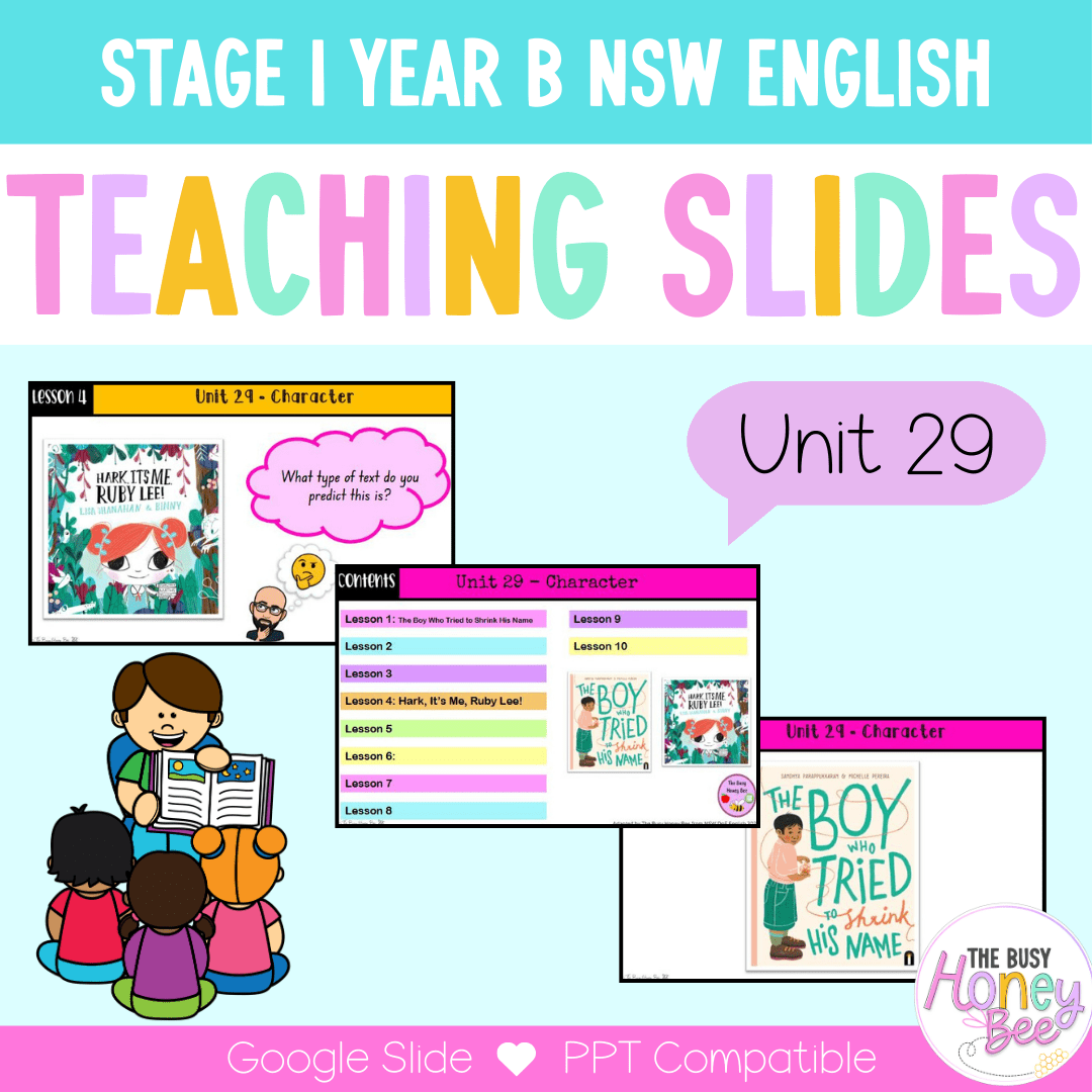 Stage 1 Year B Unit 29 NSW Character English Teaching Slides - Teaching Slides