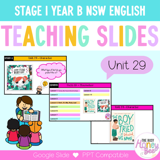 Stage 1 Year B Unit 29 NSW Character English Teaching Slides - Teaching Slides