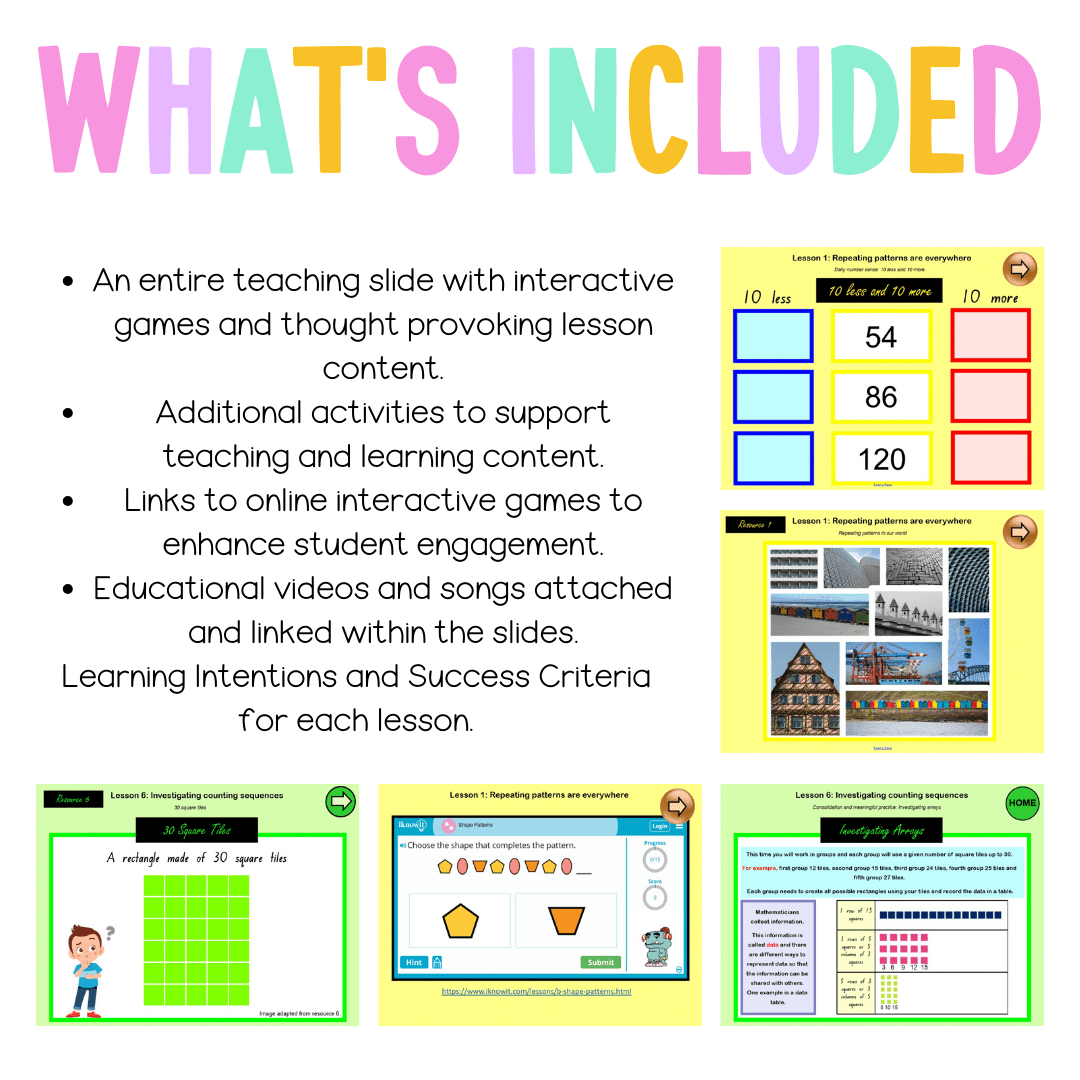 Stage 1 Year B Unit 32 NSW Maths Teaching Slides - Teaching Slides