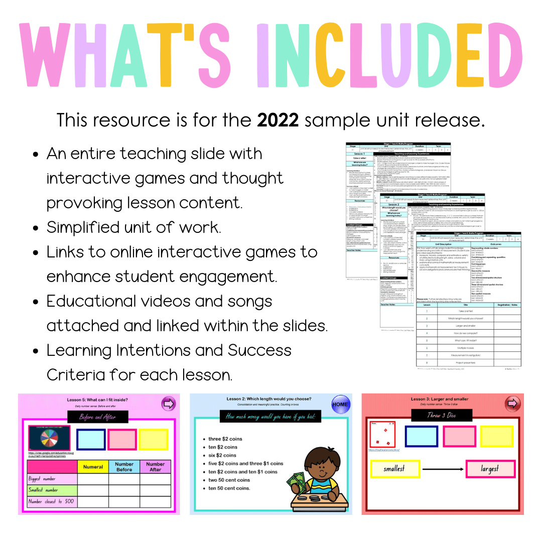 Stage 1 Year B Unit 34 NSW Maths Teaching Slides 2022 - Teaching Slides