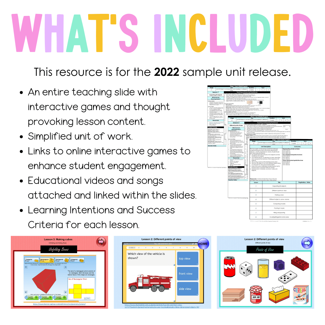 Stage 1 Year B Unit 39 NSW Maths Teaching Slides 2022 - Teaching Slides