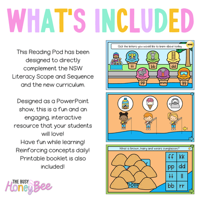 Stage 1 Year B - Year 2 Reading Pod 21 -  tt bb dd gg mm pp - Teaching Bundle
